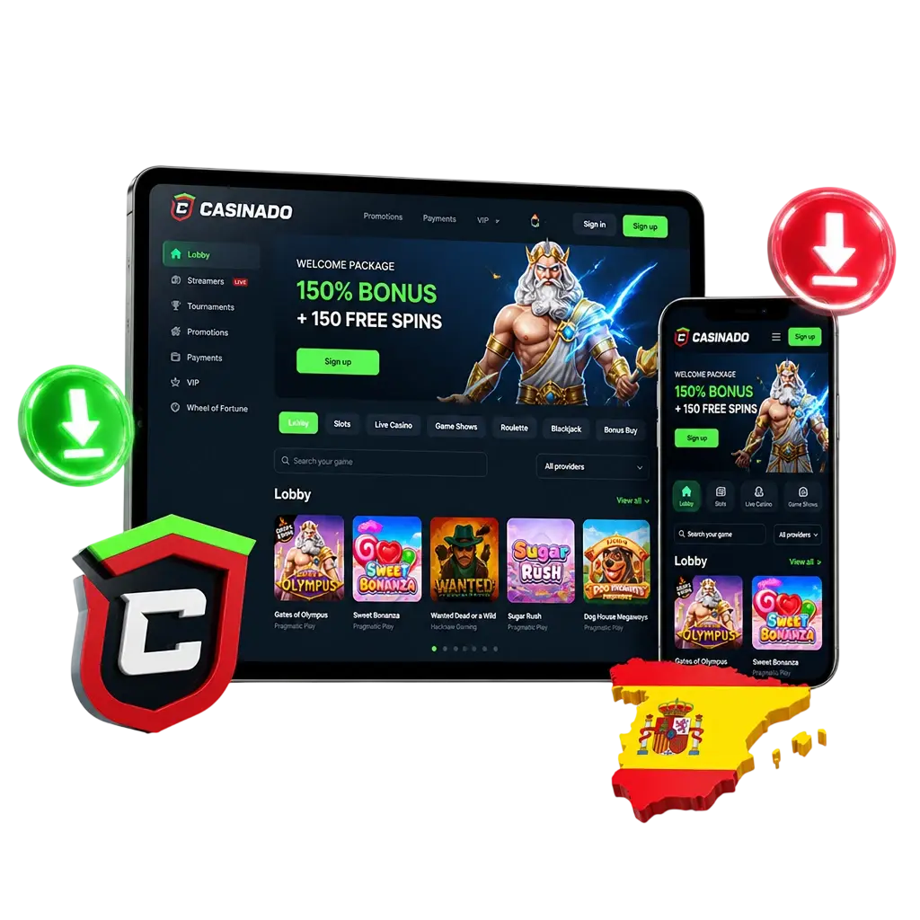 Application Casinado sur iPhone : streaming sécurisé et paiements locaux rapides pour iOS 12 et versions ultérieures.