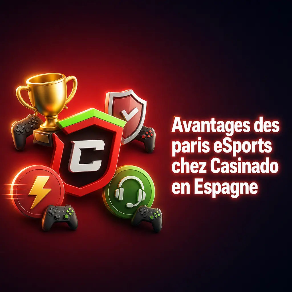 Casinado en Espagne : paris eSports en direct, cash out, compte unique casino-sport et accès mobile complet