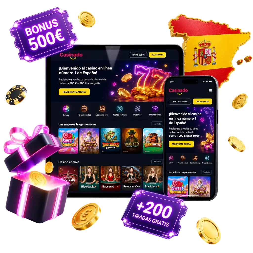 Bonus de Bienvenue Casinado pour joueurs d'Espagne : offres casino et paris sportifs à saisir dès l'inscription.