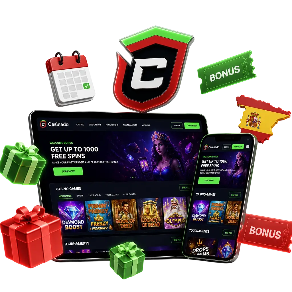 Bonus supplémentaires Casinado : cashback hebdomadaire, boost combiné sportif et bonus de rechargement du vendredi.