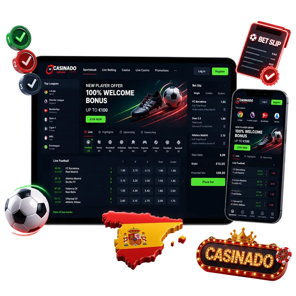Guide étape par étape pour s'inscrire et parier sur le football avec Casinado.