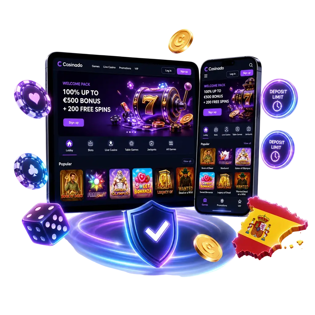Jeu responsable sur Casinado : limites de dépôt, auto-exclusion et outils de contrôle pour un jeu sûr en Espagne.