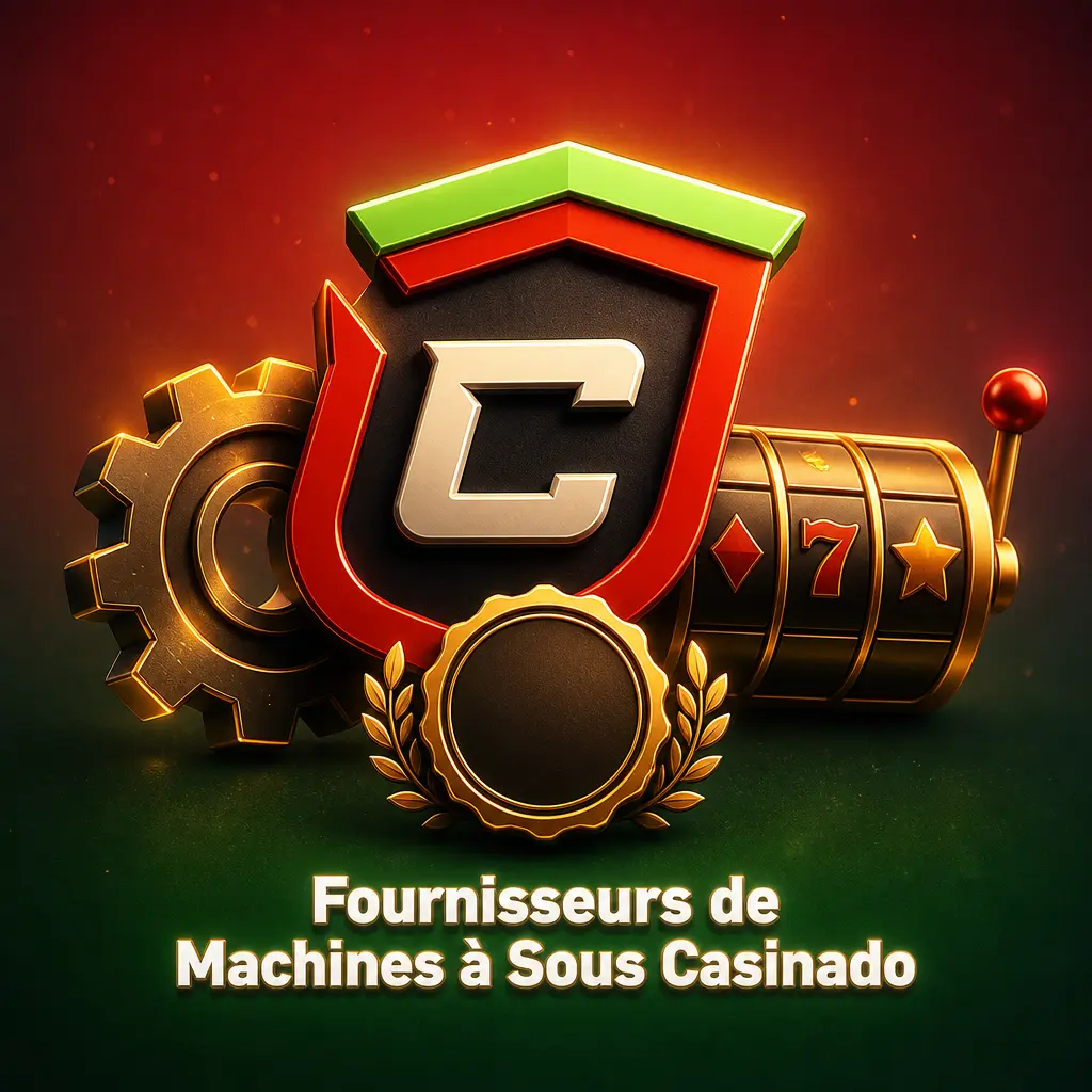 Fournisseurs de machines à sous sur Casinado : Pragmatic Play, Play'n GO, NetEnt, Red Tiger et autres studios reconnus.
