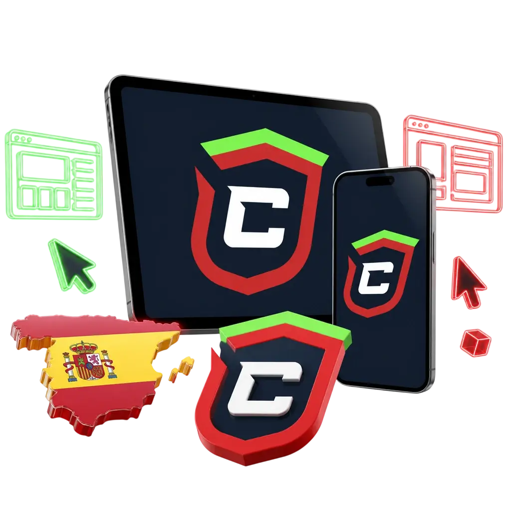 Interface sombre de l'application Casinado avec navigation vers paris sportifs, casino en direct et compte personnel