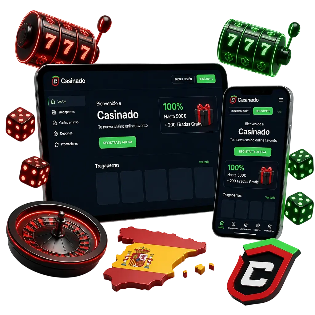 Section casino de l'application Casinado avec filtres par catégories de jeux et graphismes HD sur mobile
