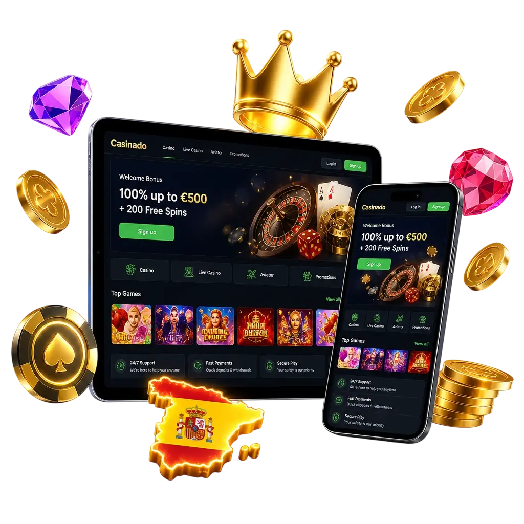 Catalogue de machines à sous Casinado avec RTP et fournisseurs comme Pragmatic Play, Play'n GO, NetEnt et Spribe