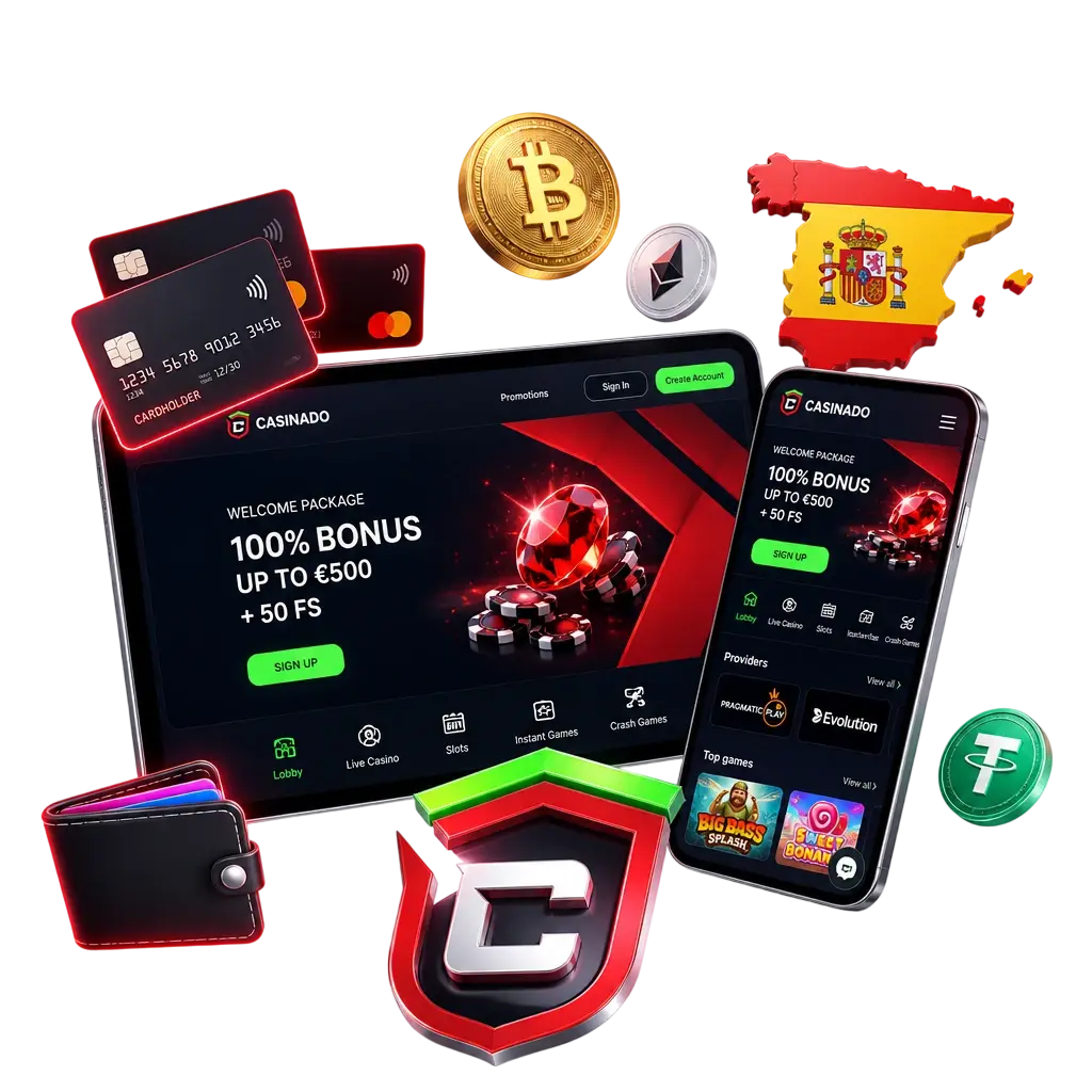 Tableau des méthodes de dépôt et retrait chez Casinado : cartes, e-wallets, crypto et virement bancaire avec délais et limites.