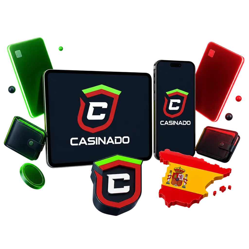 Caisse sécurisée de l'application Casinado en Espagne avec cartes, portefeuilles électroniques et cryptomonnaies pour dépôts et retraits en EUR.