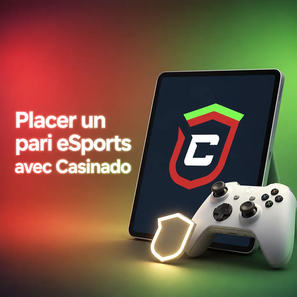 Guide étape par étape pour placer un pari eSports sur Casinado, de l'inscription à la validation du ticket.