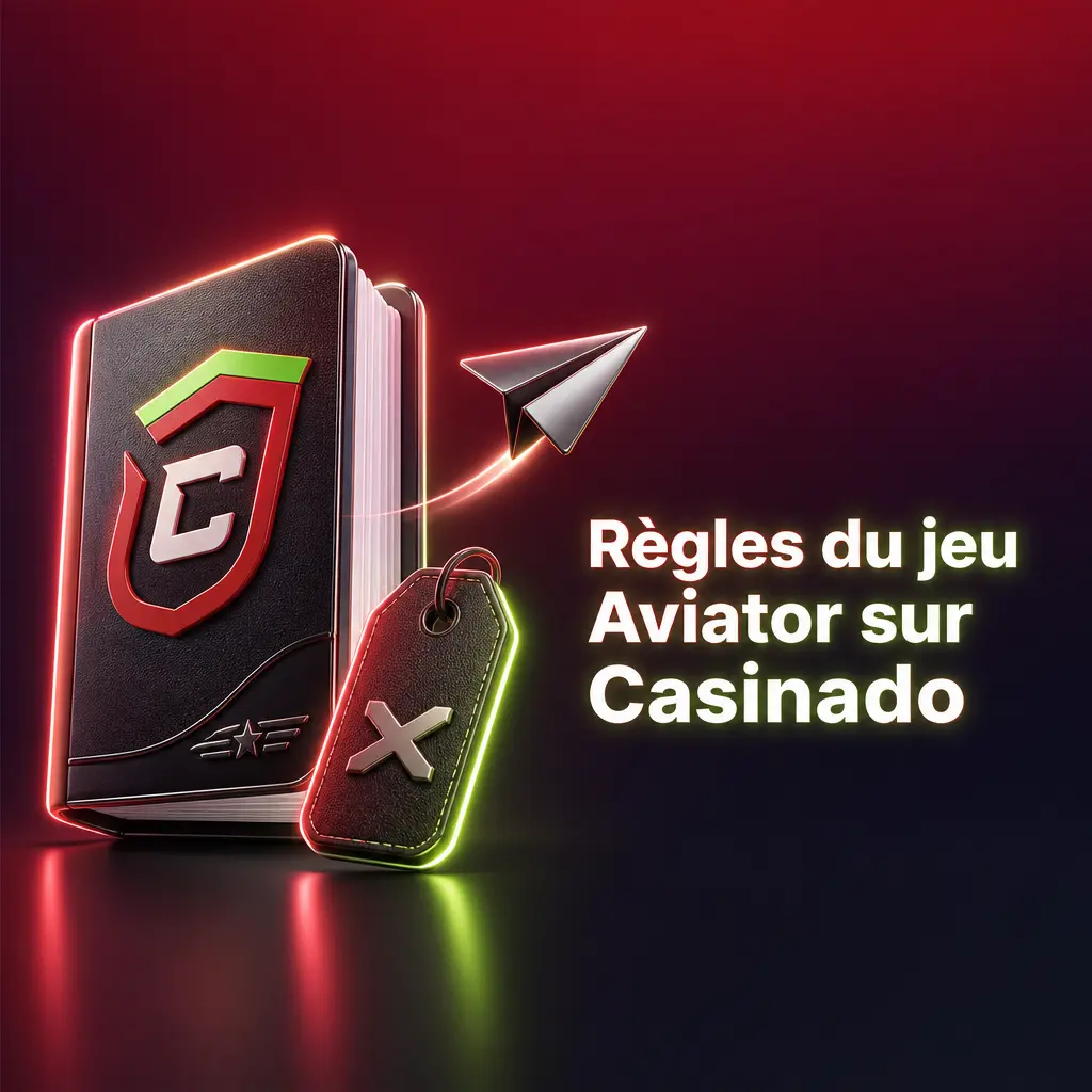 Illustration des règles du jeu Aviator sur Casinado : mise, décollage, multiplicateur et encaissement.