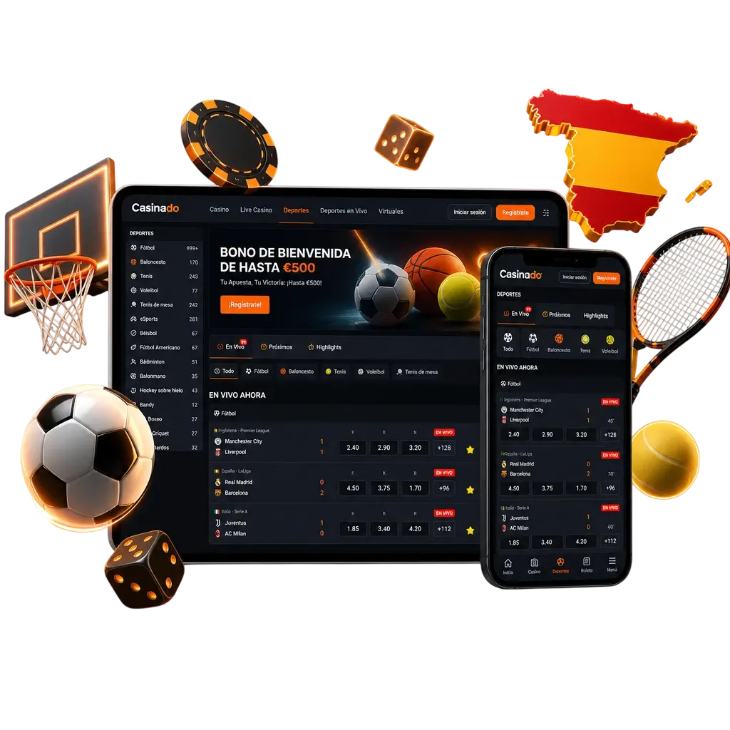 Types de paris sportifs sur Casinado : football, basketball, tennis, avec cotes et marchés variés selon la ligue et la saison.